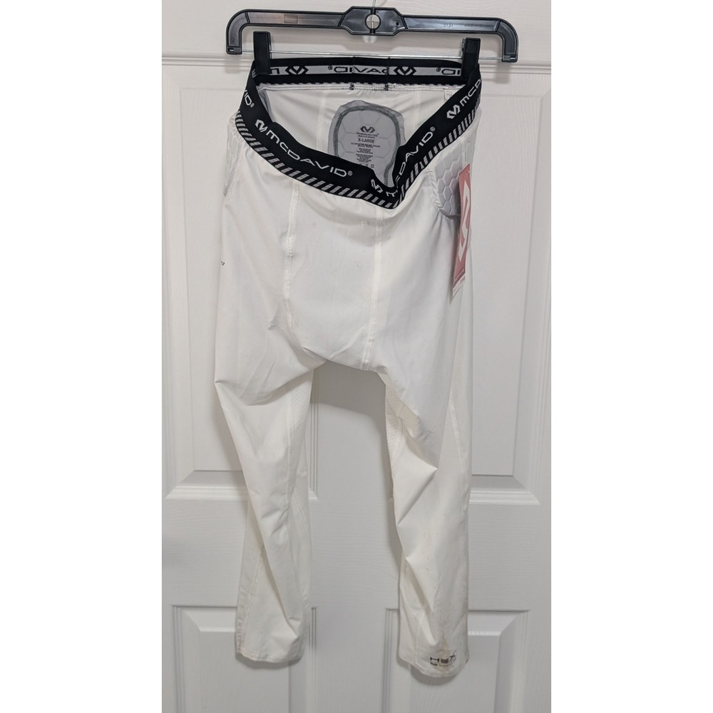 McDavid HEX Basketball 3/4 Tights Youth XL White Padded Compression Leggings